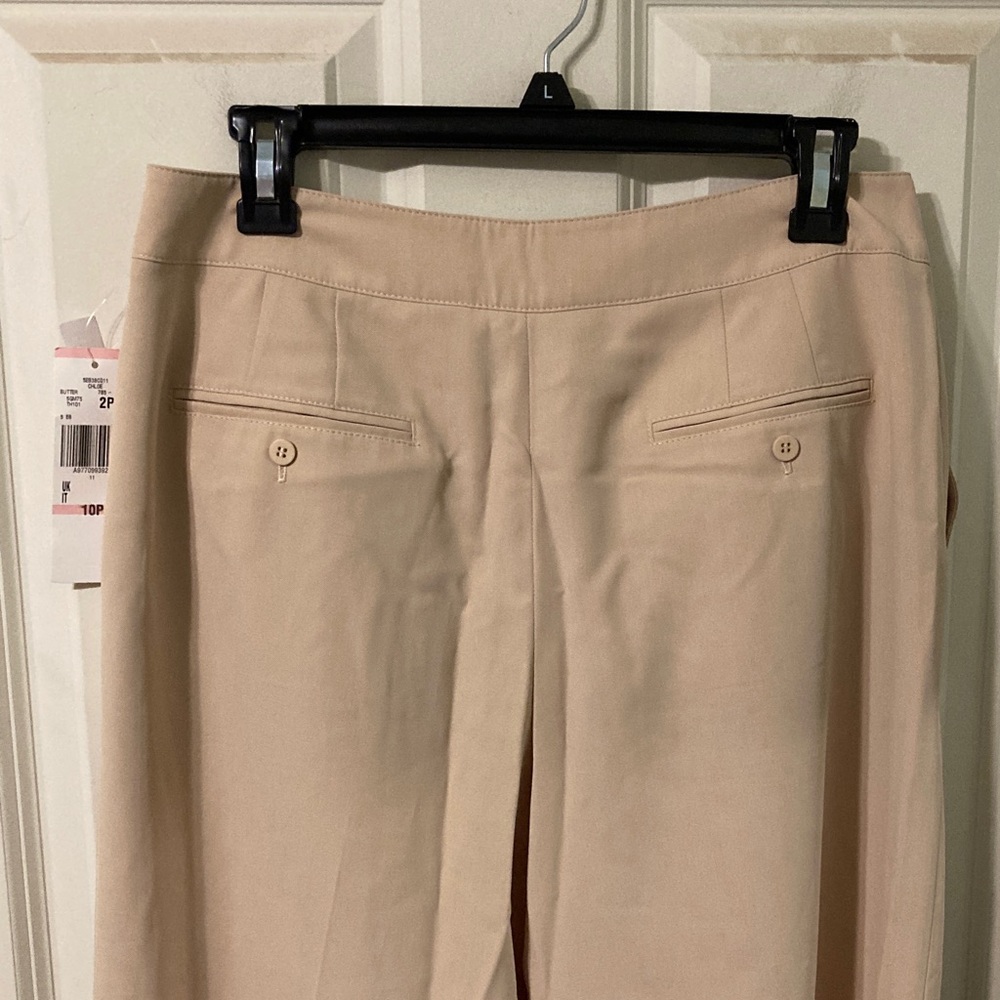 Pant Suit Anne Klein Beige Blazer Suit Jacket & Wide Leg Dress Pants 10 Petite - Picture 10 of 14